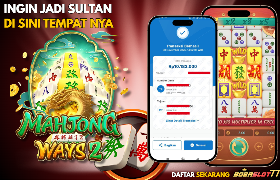 Selamat kepada user id : ar***x Wede Rp 10.183.000 di Game MAHJONG WAYS2 PG SOFT Cair Gk Sampe 1 Menit! Menang Mudah di Bobaslot77